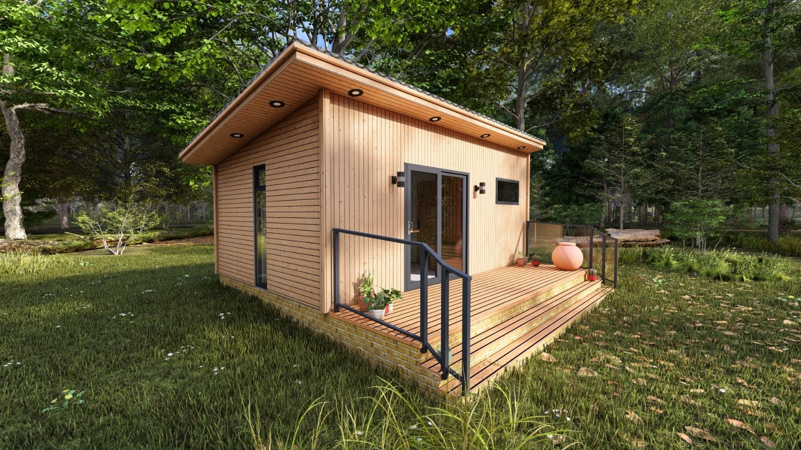 Hot tub in a spa lodge